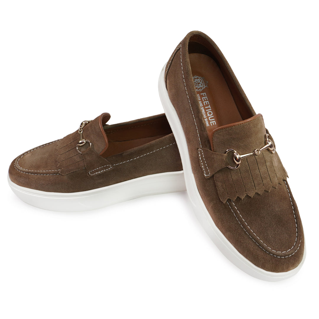 Feetique Handmade Suede Leather Shoes with EVA Sole – Elegance Meets Comfort - Feetique Footwea