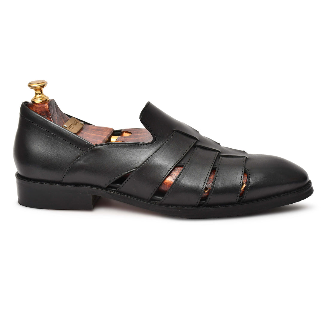 Genuine Leather Peshawari Sandals Cross Strap For Men - Feetique Footwea