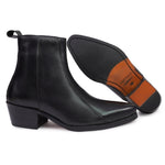 Load image into Gallery viewer, Feetique Handmade Leather Boot With Cuban Heel And Handmade Sheet Sole