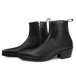 Load image into Gallery viewer, Feetique Handmade Leather Boot With Cuban Heel And Handmade Sheet Sole