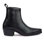 Load image into Gallery viewer, Feetique Handmade Leather Boot With Cuban Heel And Handmade Sheet Sole