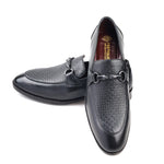 Load image into Gallery viewer, Mens black crust leather formal loafer shoe, business & casual party wear - Feetique Footwea