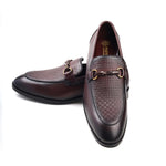 Load image into Gallery viewer, Mens wine crust leather formal loafer shoe, business & casual party wear mens Leather loafer shoes Feetique Footwea
