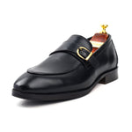 Load image into Gallery viewer, Men’s Black Whole cut, Crust Leather Formal shoes, Business & Casual Wear Leather shoes Feetique Footwea