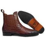 Load image into Gallery viewer, Feetique Men's Genuine Crust Leather Boot, Casual Pointed Boots For Men (Croco Print)