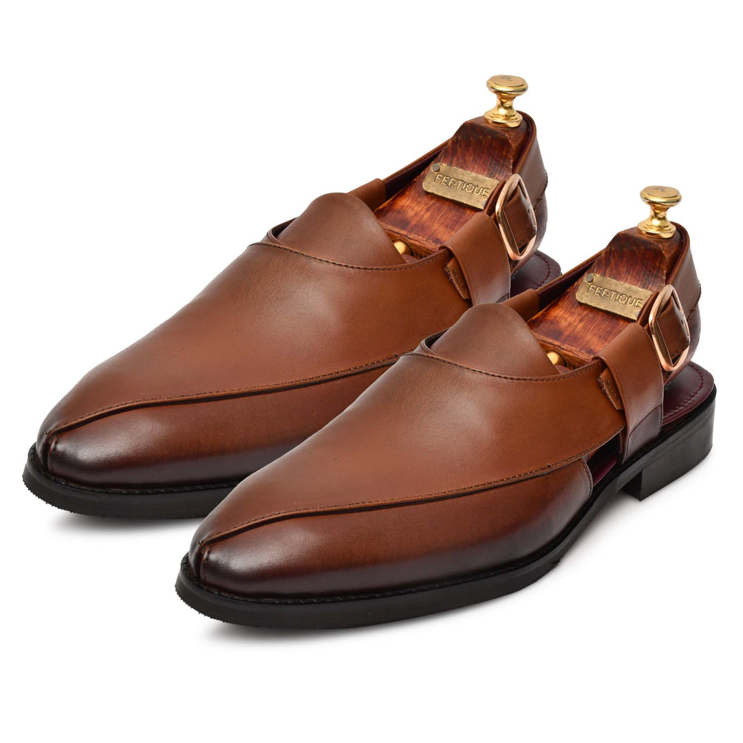 Handmade Genuine Leather Unique Stylish Sandals For Men's - Feetique Footwea