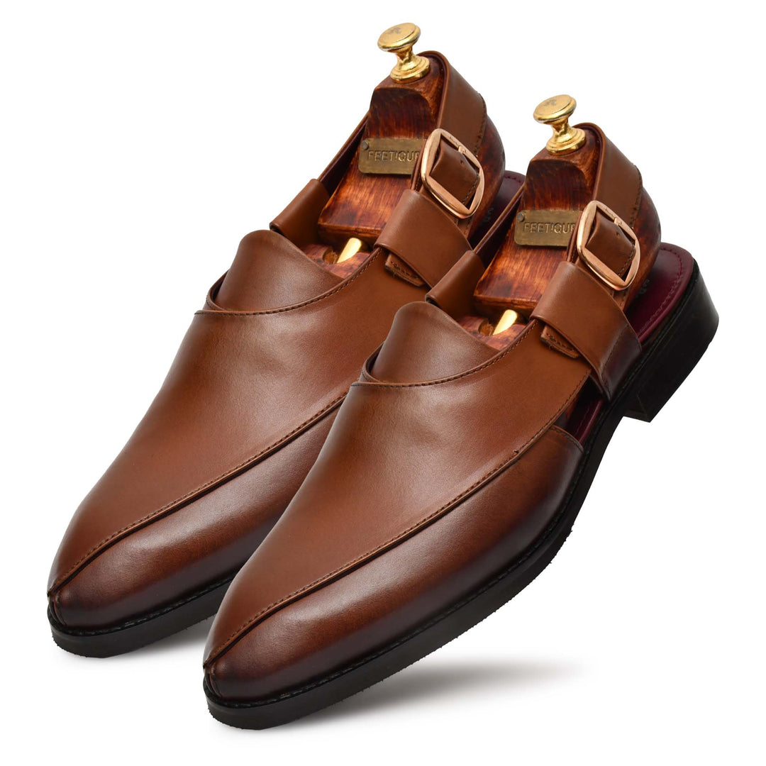 Handmade Genuine Leather Unique Stylish Sandals For Men's - Feetique Footwea