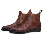 Load image into Gallery viewer, Feetique Men's Genuine Crust Leather Boot, Casual Pointed Boots For Men (Croco Print)