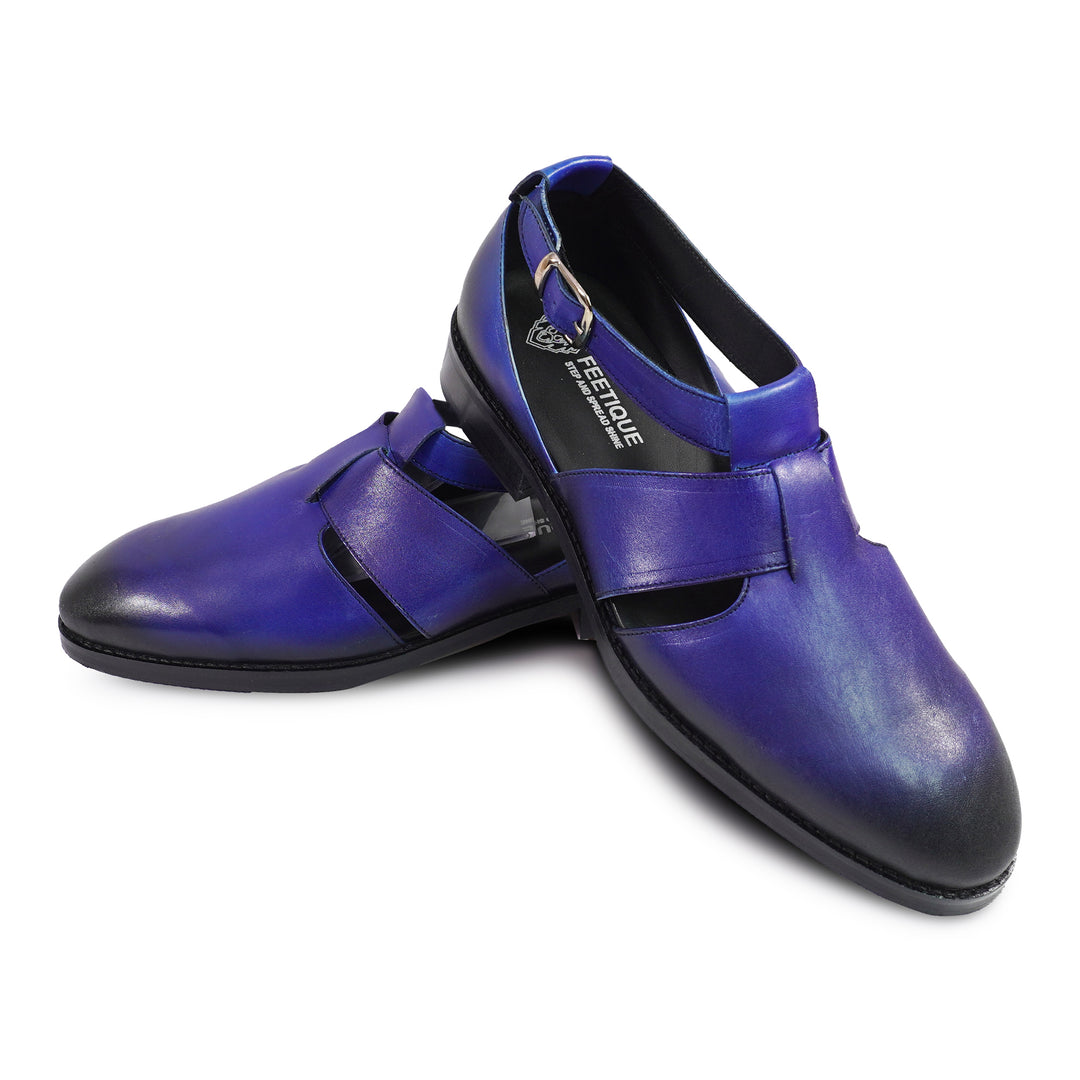 Genuine Leather Peshawari Sandals Cross Strap For Men