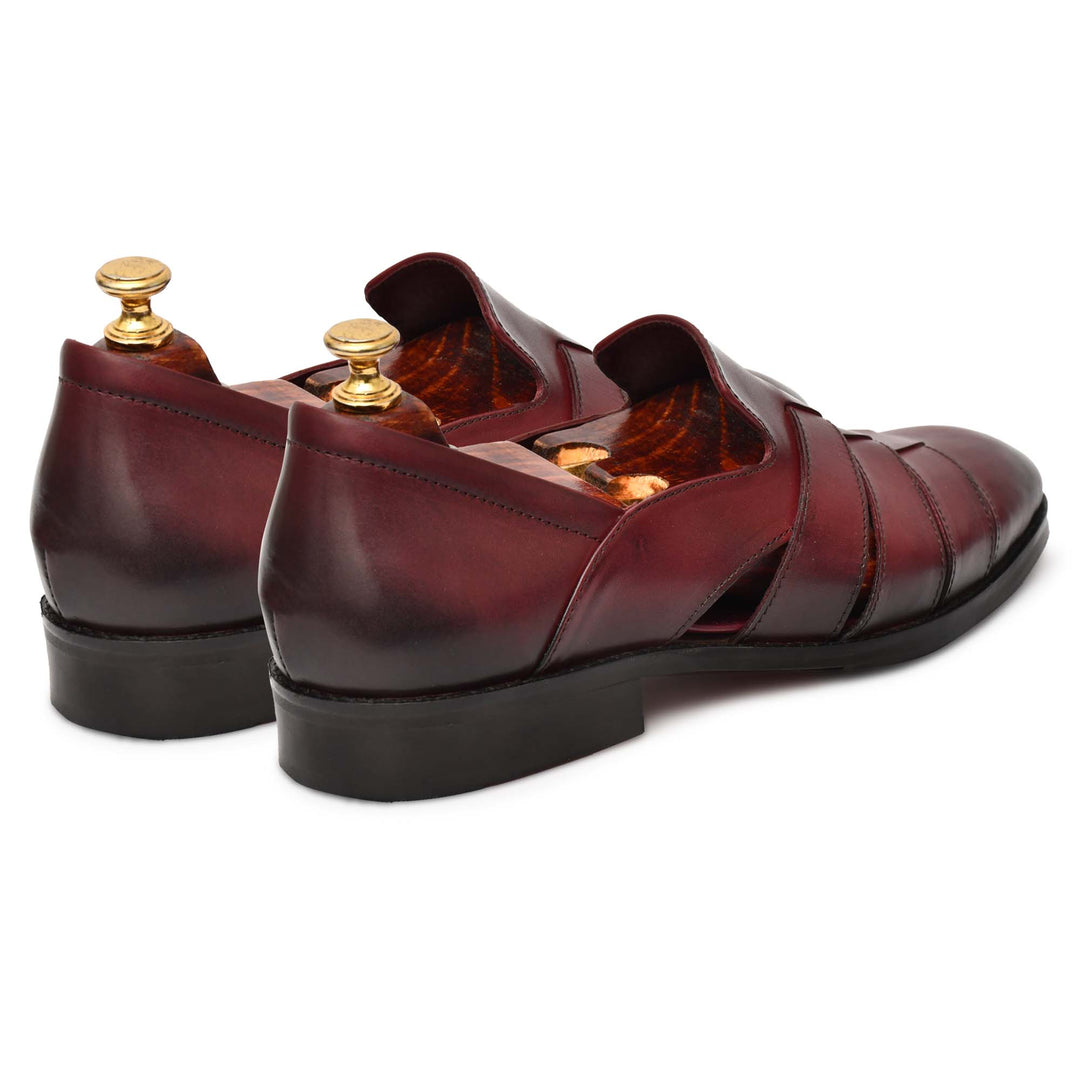 Genuine Leather Peshawari Sandals Cross Strap For Men - Feetique Footwea