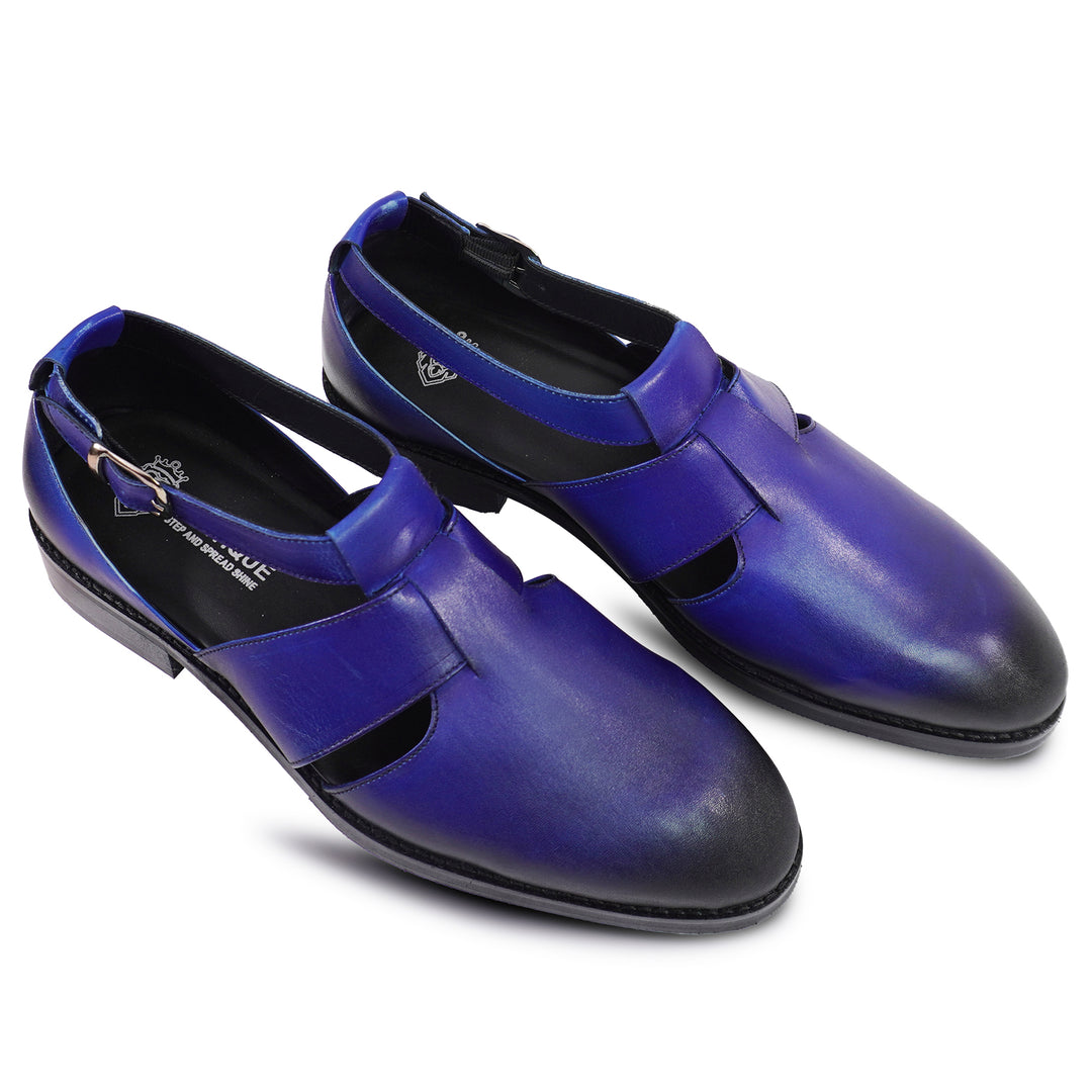 Genuine Leather Peshawari Sandals Cross Strap For Men