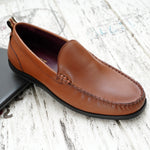 Load image into Gallery viewer, Crust Leather Men's Dress Loafer Shoe ,Business & Casual Wear - Feetique Footwea