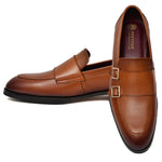 Load image into Gallery viewer, Mens tan crust leather formal loafer shoe, business & casual party wear - Feetique Footwea