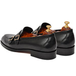 Load image into Gallery viewer, Mens black crust leather formal loafer shoe, business & casual party wear - Feetique Footwea