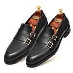 Load image into Gallery viewer, Mens black crust leather formal loafer shoe, business & casual party wear - Feetique Footwea