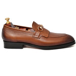 Load image into Gallery viewer, Mens tan crust leather formal loafer shoe, business & casual party wear - Feetique Footwea