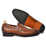 Load image into Gallery viewer, Mens tan crust leather formal loafer shoe, business & casual party wear - Feetique Footwea