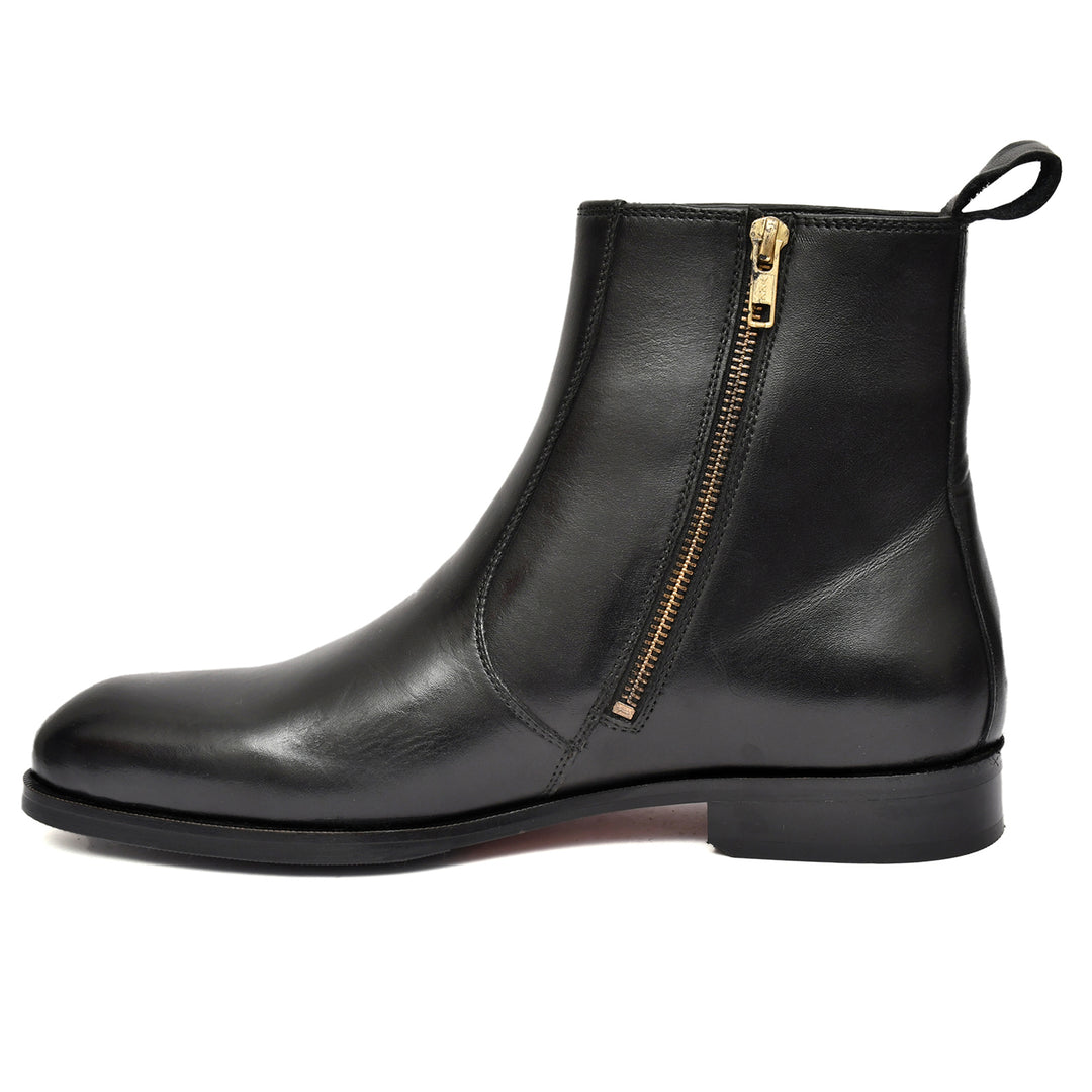 Feetique Men's Genuine Crust Leather Boot, Casual Round Boots For Men - Feetique Footwea