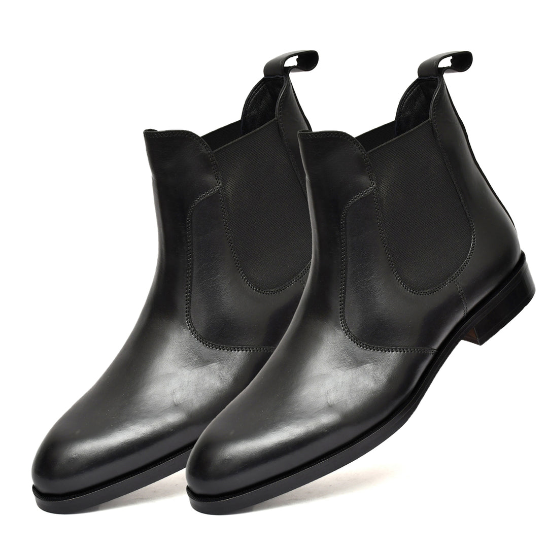 Feetique Men's Genuine Crust Leather Boot, Casual Round Boots For Men - Feetique Footwea