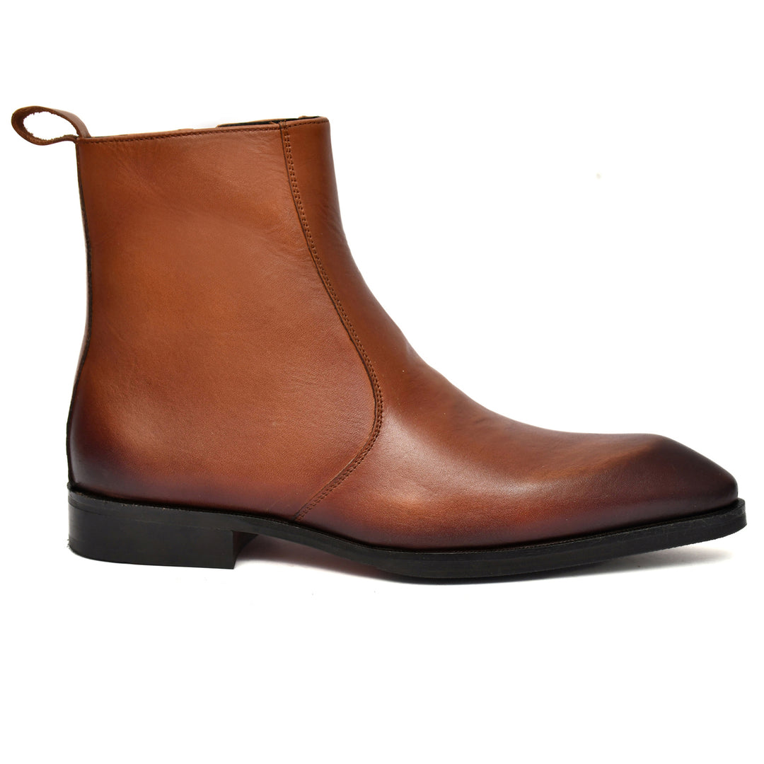 Feetique Men's Genuine Crust Leather Boot, Casual Pointed Boots For Men - Feetique Footwea