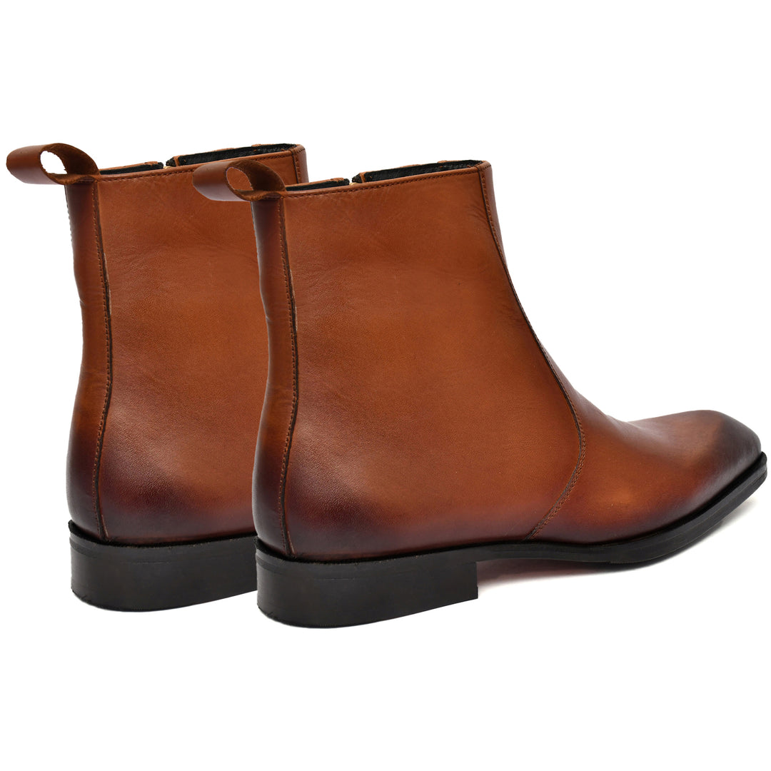 Feetique Men's Genuine Crust Leather Boot, Casual Pointed Boots For Men - Feetique Footwea