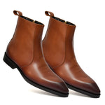 Load image into Gallery viewer, Feetique Men's Genuine Crust Leather Boot, Casual Pointed Boots For Men - Feetique Footwea