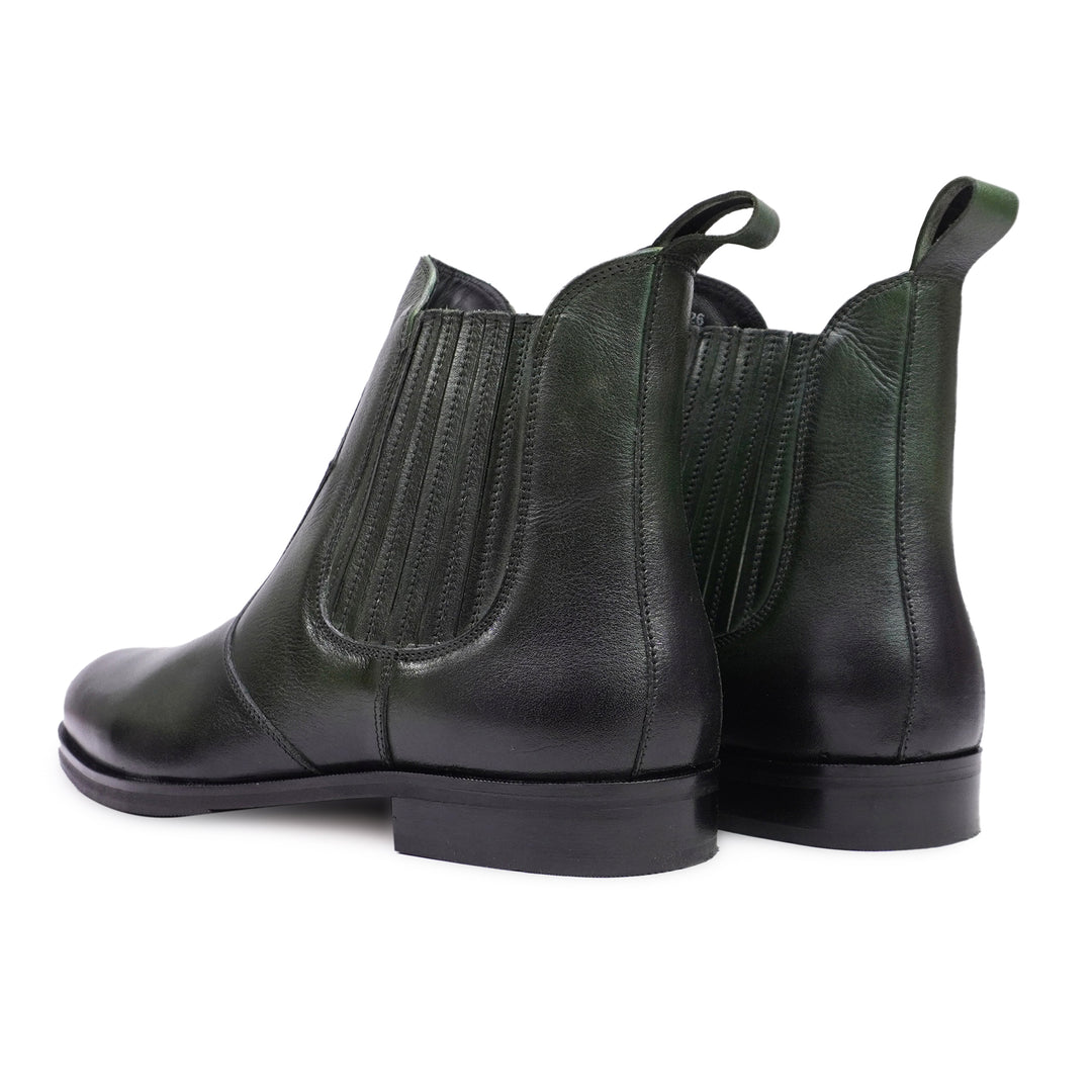 Feetique Men's Genuine Crust Leather Boot, Casual Pointed Boots For Men