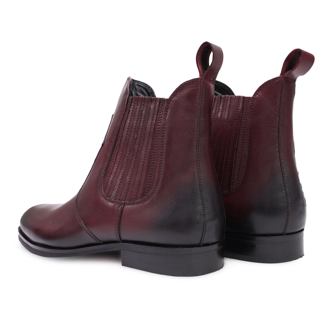 Feetique Men's Genuine Crust Leather Boot, Casual Pointed Boots For Men