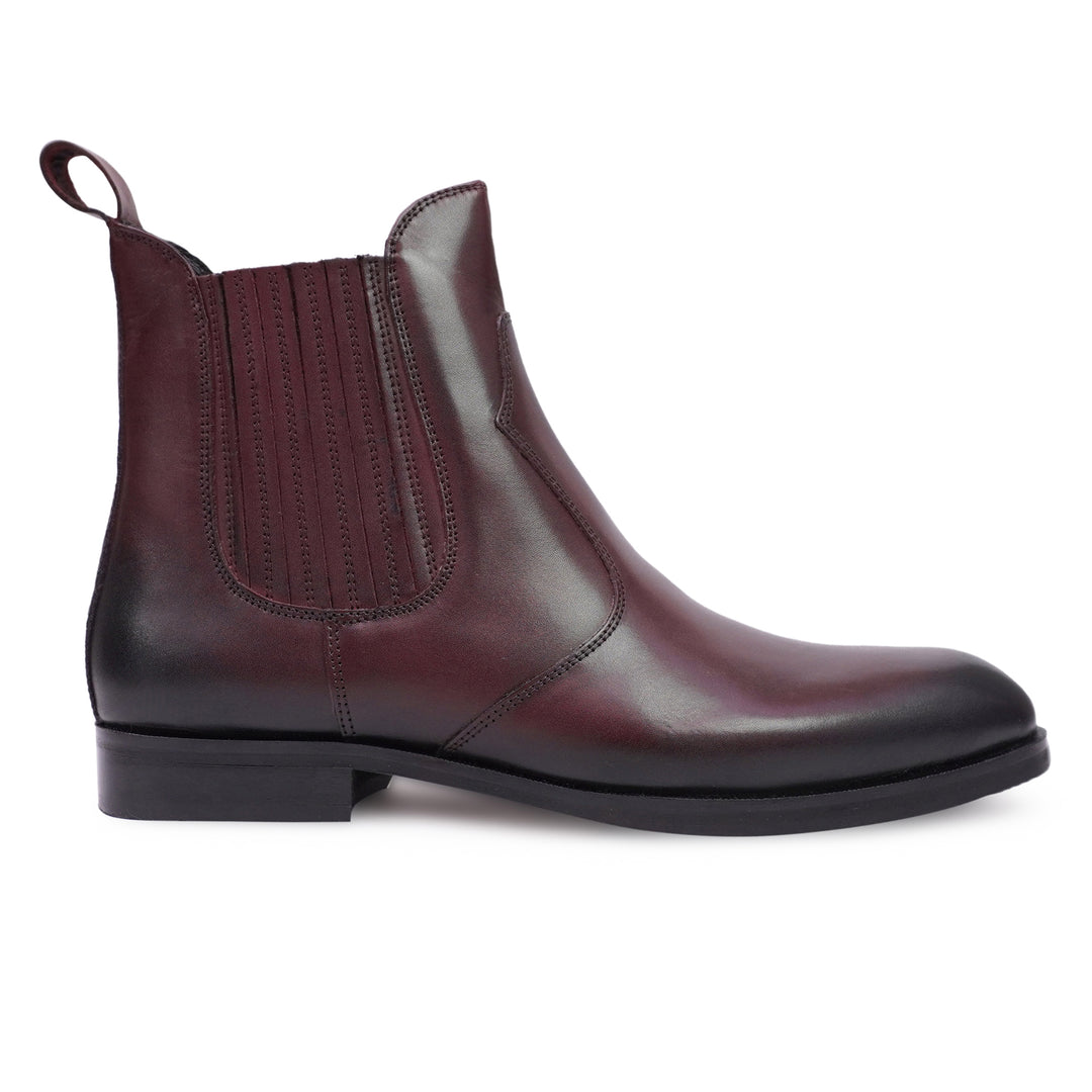 Feetique Men's Genuine Crust Leather Boot, Casual Pointed Boots For Men