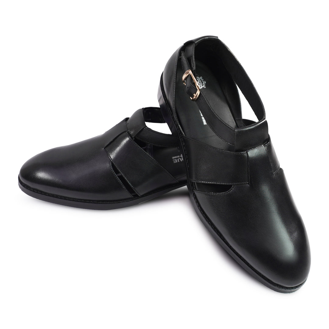 Genuine Leather Peshawari Sandals Cross Strap For Men