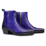 Load image into Gallery viewer, Feetique Handmade Leather Boot With Cuban Heel And Handmade Sheet Sole