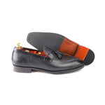 Load image into Gallery viewer, Men’s black Genuine Leather Formal Tassel Loafers Dress Shoes - Feetique Footwea