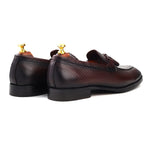 Load image into Gallery viewer, Men’s wine Genuine Leather Formal Tassel Loafers Dress Shoes - Feetique Footwea