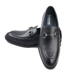 Load image into Gallery viewer, Men's Black Crust Leather Formal Loafers Dress Shoe, Business & Casual Wear - Feetique Footwea