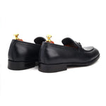 Load image into Gallery viewer, Men's Black Crust Leather Formal Loafers Dress Shoe, Business & Casual Wear - Feetique Footwea