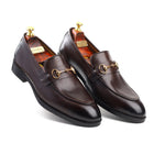 Load image into Gallery viewer, Men's Brown Crust Leather Formal Loafers Dress Shoe, Business & Casual Wear - Feetique Footwea