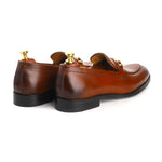 Load image into Gallery viewer, Men's Tan Crust Leather Formal Loafers Dress Shoe, Business & Casual Wear - Feetique Footwea