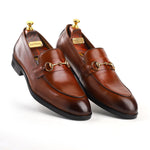 Load image into Gallery viewer, Men's Tan Crust Leather Formal Loafers Dress Shoe, Business & Casual Wear - Feetique Footwea