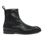 Load image into Gallery viewer, Feetique Men's Handmade Genuine Crust Leather Crock Design Zip Boot, Casual Round Boots For Men - Feetique Footwea