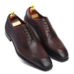 Load image into Gallery viewer, Mens maroon crust leather dress oxford shoes, office & casual party wear men Leather shoes Feetique Footwea