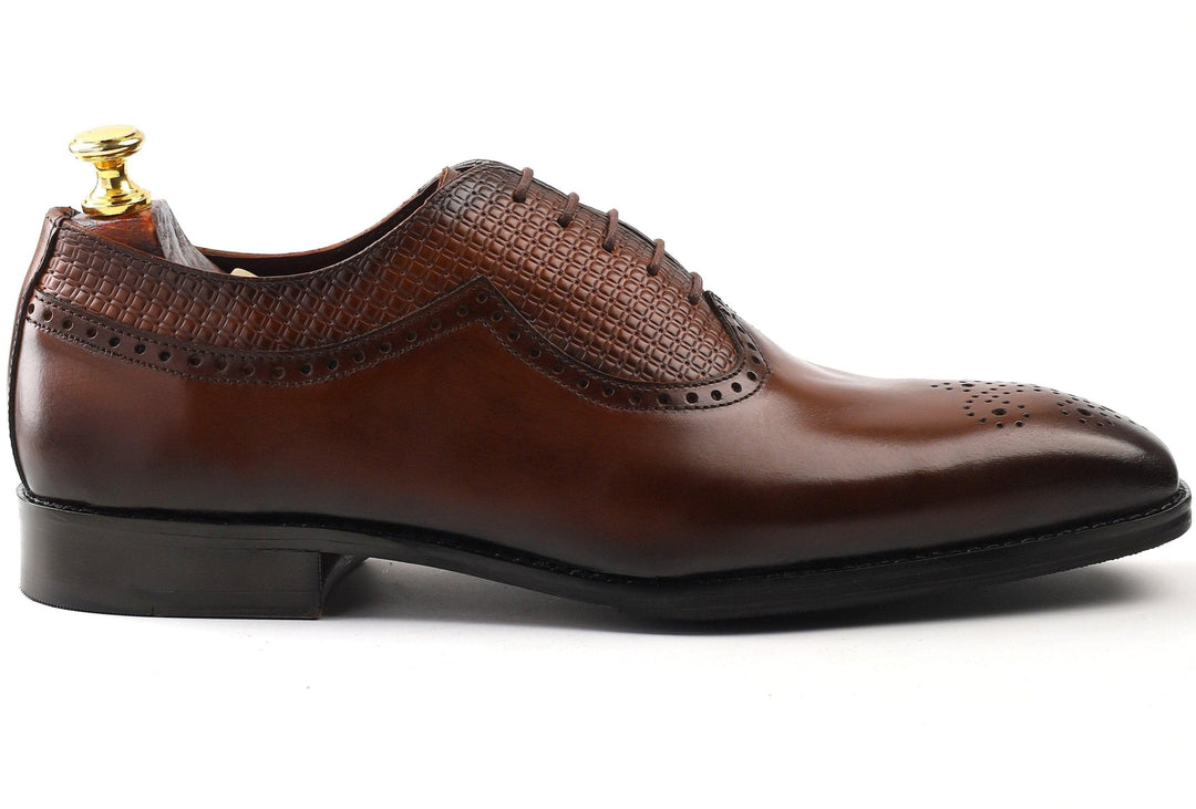 Crust Leather Men's Tan Dress Oxford Shoes ,Business & Casual Wear Leather shoes Feetique Footwea