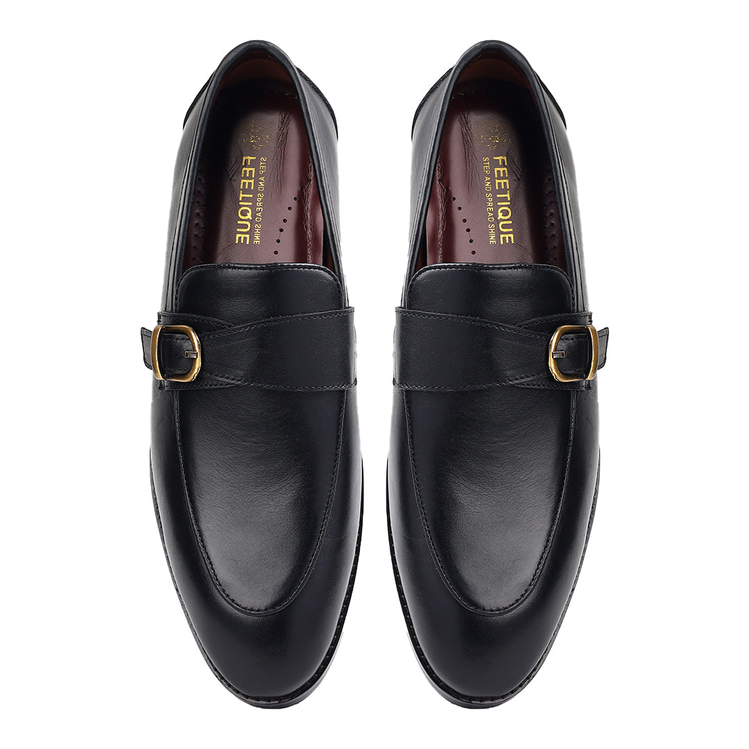 Mens crust leather formal loafer shoe, business & casual party wear shoe
