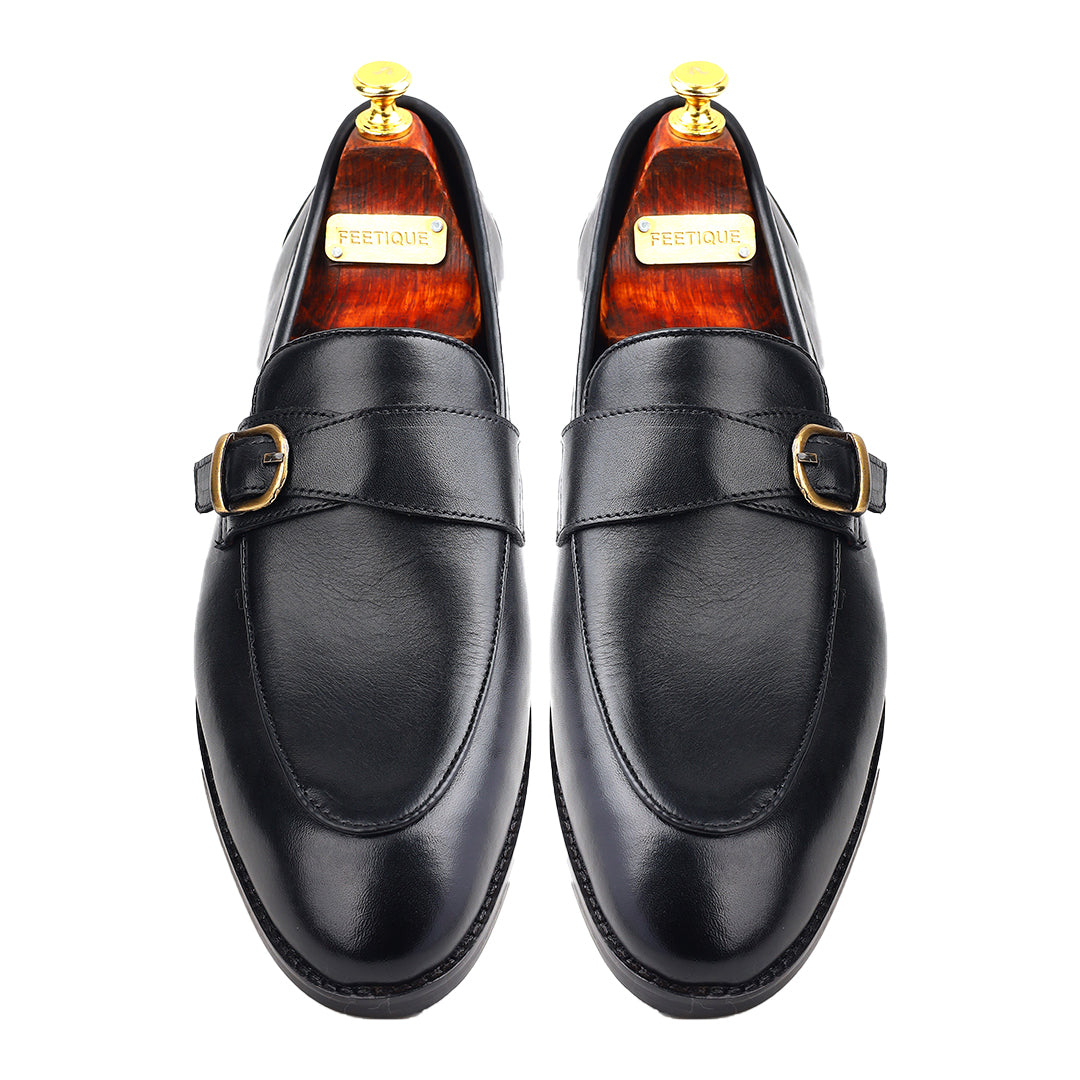 Mens crust leather formal loafer shoe, business & casual party wear shoe