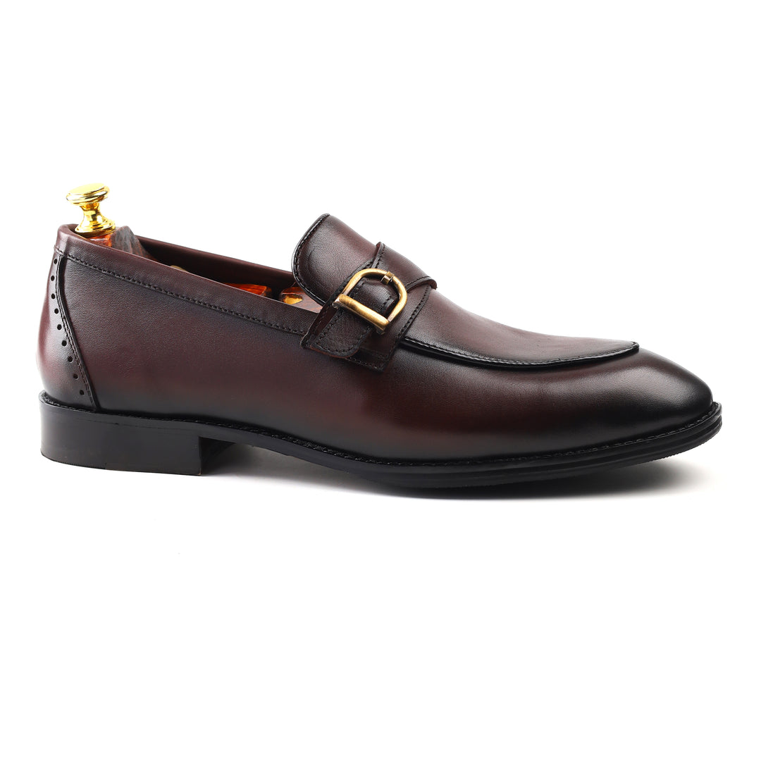Mens crust leather formal loafer shoe, business & casual party wear shoe