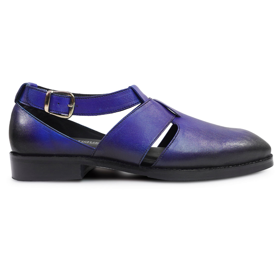 Genuine Leather Peshawari Sandals Cross Strap For Men