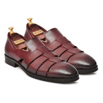 Load image into Gallery viewer, Genuine Leather Peshawari Sandals Cross Strap For Men - Feetique Footwea
