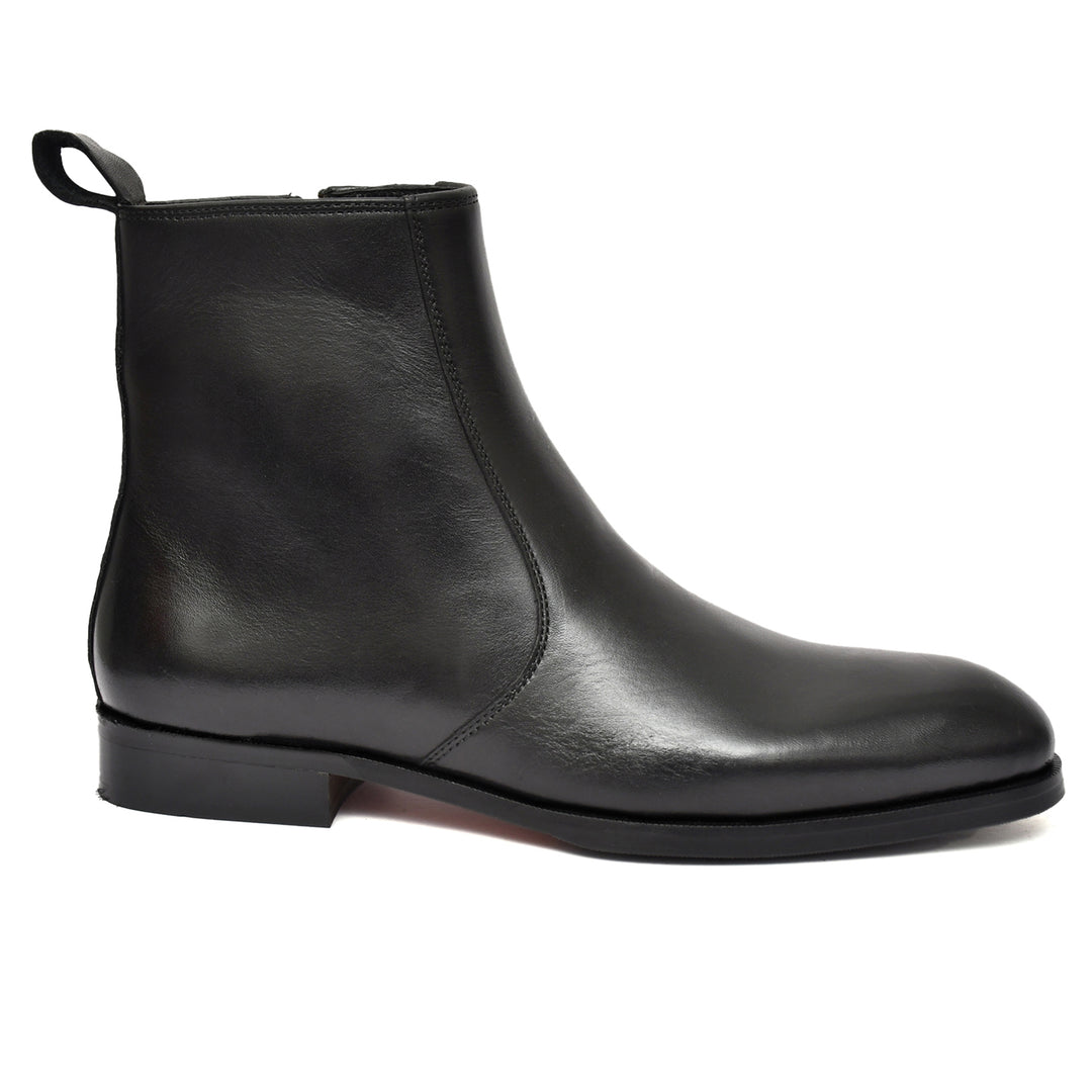 Feetique Men's Genuine Crust Leather Boot, Casual Round Boots For Men - Feetique Footwea