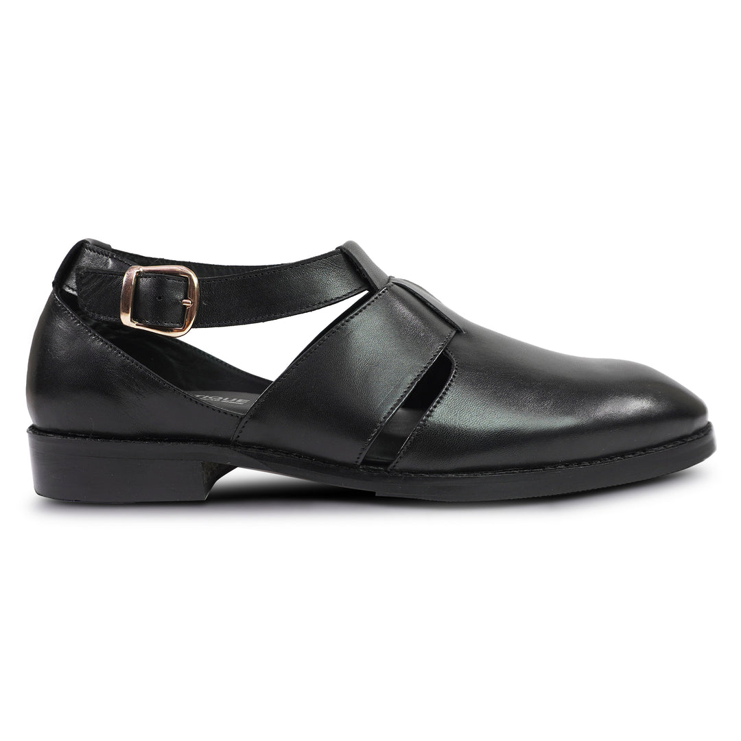 Genuine Leather Peshawari Sandals Cross Strap For Men