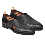 Load image into Gallery viewer, Men&#39;s Genuine Leather Unique Design Black Color Peshawari Sandals Shoes - Feetique Footwea
