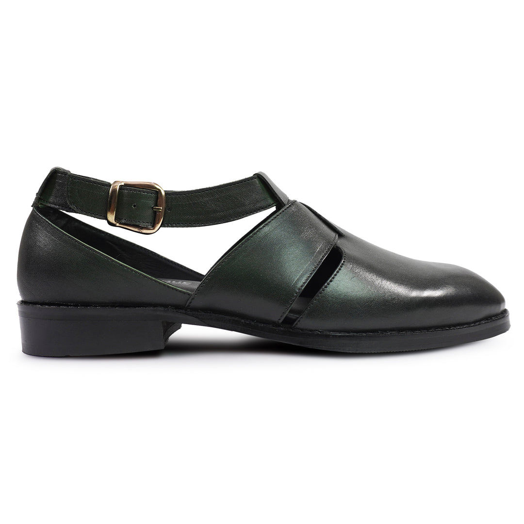 Genuine Leather Peshawari Sandals Cross Strap For Men